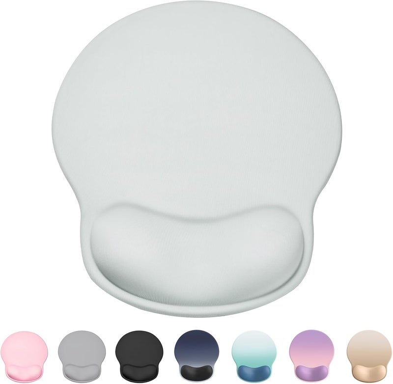 Laborio Ergonomic Mouse Pad Wrist Support, Comfortable Mouse Pad Wrist Rest, Relieve Wrist Pain Gel Mouse pad, Non-Slip Rubber Base Mousepad for Laptop, Computer, Prefect for Office(Light Gray - Image 1